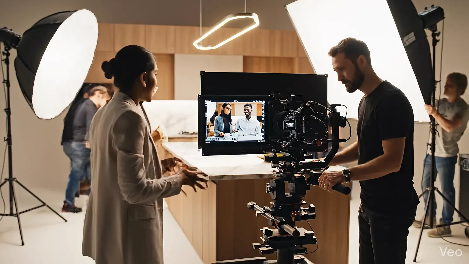 Produção de vídeo em estúdio